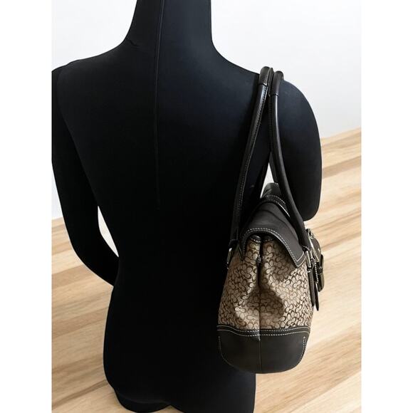 Vintage Coach 6388 Soho Mini Signature Flap Satchel & 6515 Checkbook Wallet - Picture 13 of 15